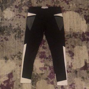 Black and white work out pants